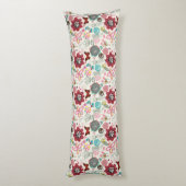 Blumenmuster in Retro Art 5 Seitenschläferkissen (Rückseite (Vertikal))