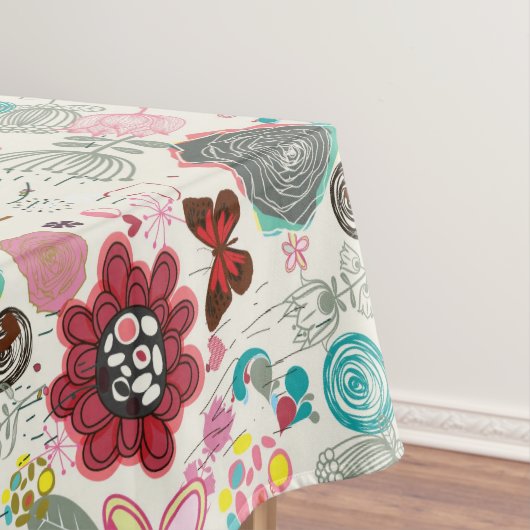 Blumenmuster in Retro Art 5 Tischdecke (Beispiel)