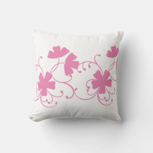 Blumenmuster in Rosa Kissen