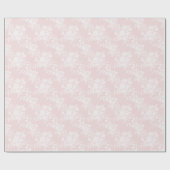 Blumenmuster in rosa Silhouette Geschenkpapier (Flach)