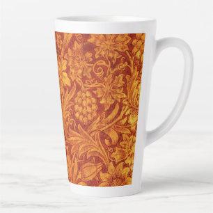 Blumenmuster in Rot und Goldgelb von Wm Morris Des Milchtasse