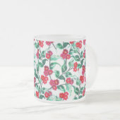 Blumenmuster in roter Farbe-56698 Mattglastasse (VorderseiteRechts)