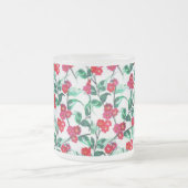 Blumenmuster in roter Farbe-56698 Mattglastasse (Mittel)