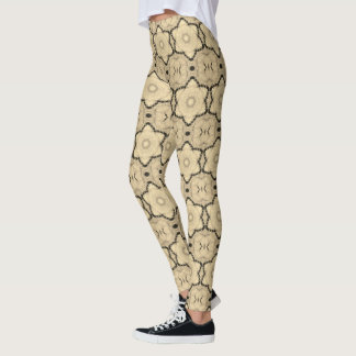 Blumenmuster in Sepia Tones Leggings