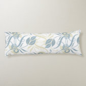 Blumenmuster in Slate Blue Seitenschläferkissen (Rückseite)