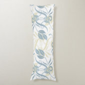 Blumenmuster in Slate Blue Seitenschläferkissen (Vorderseite Vertikal)