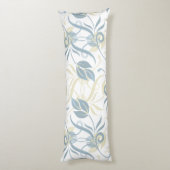 Blumenmuster in Slate Blue Seitenschläferkissen (Rückseite (Vertikal))