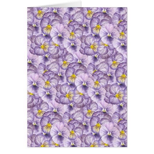 Blumenmuster in Wasserfarbe mit violetten Stiefmüt (Vorne)
