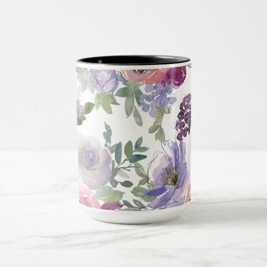Blumenmuster in Wasserfarbe Tasse (Zentrum)