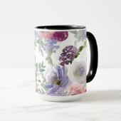 Blumenmuster in Wasserfarbe Tasse (VorderseiteRechts)