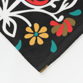Blumenmuster: Indische Stickerei. Fleecedecke (Ecke)