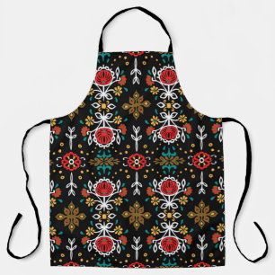 Blumenmuster: Indische Stickerei. Schürze