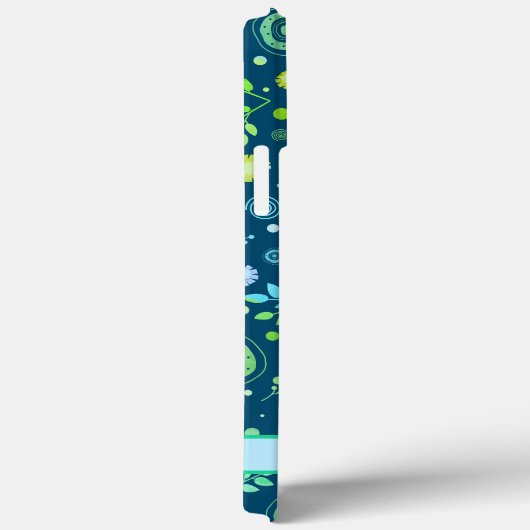 Blumenmuster-Inspirivity Modern Blue Customized Case-Mate iPhone Hülle (Rückseite / Rechts)