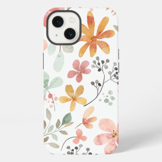 Blumenmuster iPhone Hülle (Rückseite)