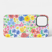 Blumenmuster iPhone Hülle (Rückseite (Horizontal))