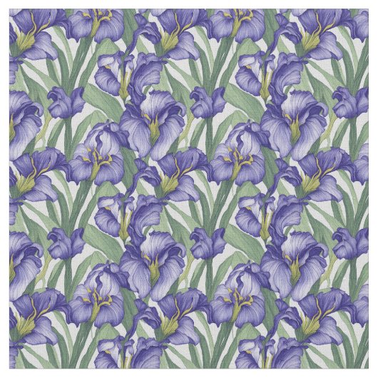 Blumenmuster Iris-Blume Stoff (Nahaufnahme)