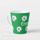Blumenmuster Irischer grüner individuelle Name Milchtasse (Linke Ecke)