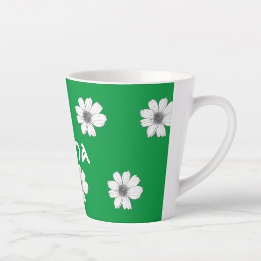 Blumenmuster Irischer grüner individuelle Name Milchtasse (Rechts)