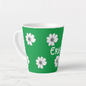 Blumenmuster Irischer grüner individuelle Name Milchtasse (Linke Ecke)