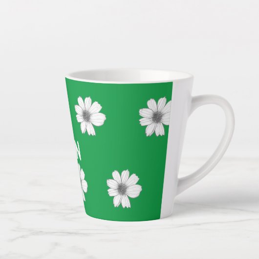 Blumenmuster Irischer grüner individuelle Name Milchtasse (Rechts)