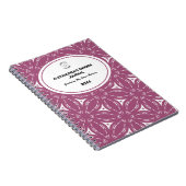 Blumenmuster-Journal in Rosa mit Wasserfarbe Notizblock (Rechte Seite)