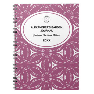 Blumenmuster-Journal in Rosa mit Wasserfarbe Notizblock
