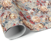 Blumenmuster, Jugendstil. Geschenkpapier (Rolleneckpunkt)