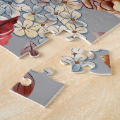 Blumenmuster, Jugendstil. Puzzle (Seite)