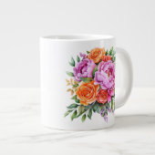 Blumenmuster  Jumbo-Tasse (Vorderseite Rechts)