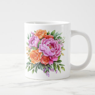Blumenmuster  Jumbo-Tasse