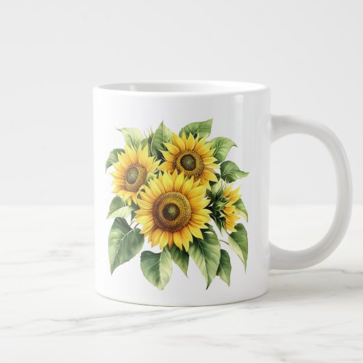Blumenmuster  Jumbo-Tasse (Rechts)