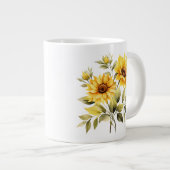 Blumenmuster Jumbo-Tasse (Vorderseite Rechts)