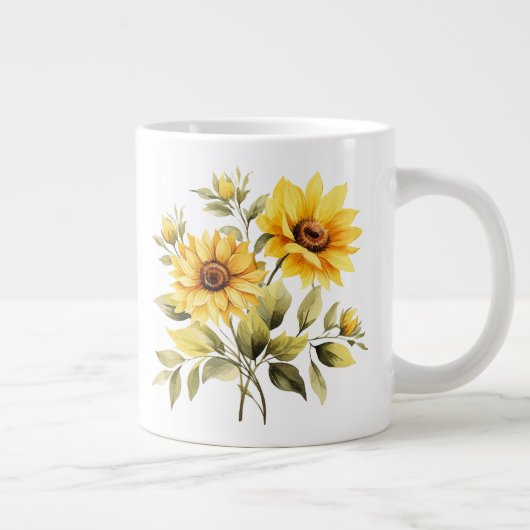Blumenmuster Jumbo-Tasse (Rechts)