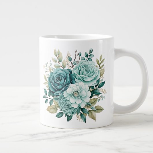 Blumenmuster Jumbo-Tasse (Rechts)