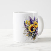 Blumenmuster Jumbo-Tasse (Vorderseite Rechts)