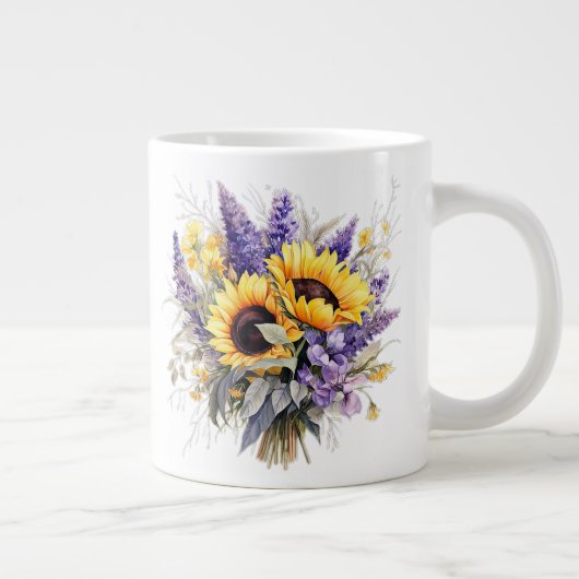 Blumenmuster Jumbo-Tasse (Rechts)