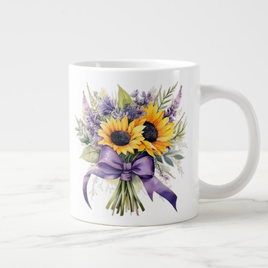 Blumenmuster Jumbo-Tasse (Rechts)