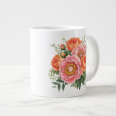 Blumenmuster Jumbo-Tasse (Vorderseite Rechts)