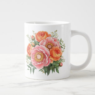 Blumenmuster  Jumbo-Tasse