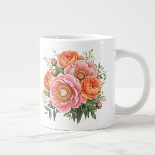Blumenmuster Jumbo-Tasse (Rechts)
