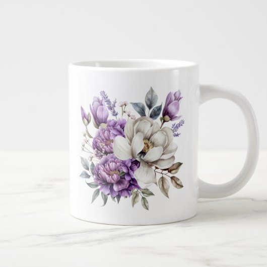 Blumenmuster Jumbo-Tasse (Rechts)