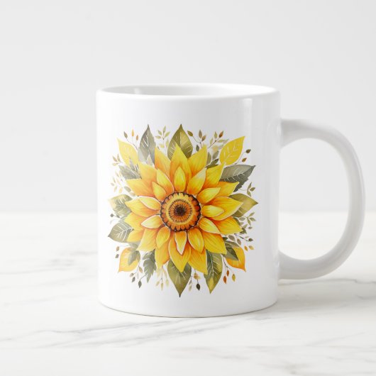 Blumenmuster Jumbo-Tasse (Rechts)