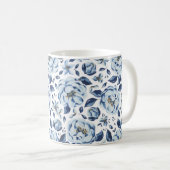 Blumenmuster Kaffeetasse (VorderseiteRechts)