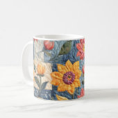 Blumenmuster Kaffeetasse (Vorderseite Links)
