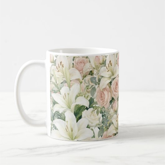 Blumenmuster Kaffeetasse (Links)