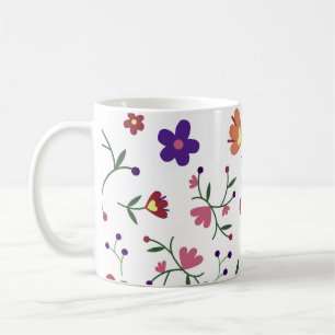 Blumenmuster- Kaffeetasse