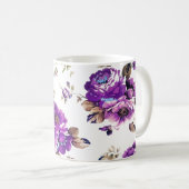 Blumenmuster Kaffeetasse (VorderseiteRechts)