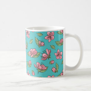 Blumenmuster Kaffeetasse
