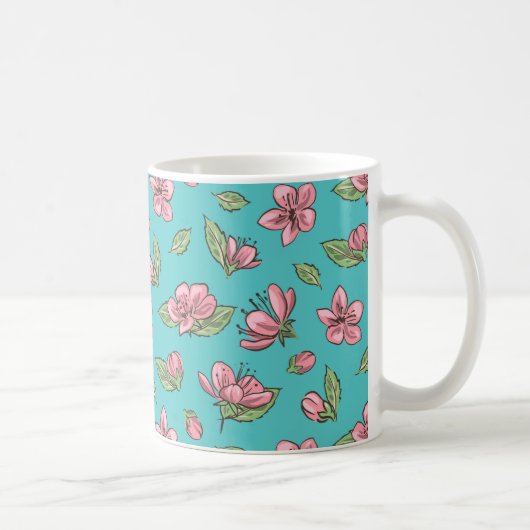 Blumenmuster Kaffeetasse (Rechts)