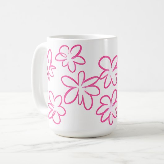 Blumenmuster Kaffeetasse (Vorderseite Links)